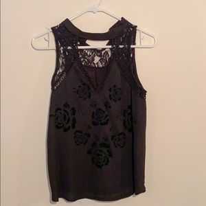 Black Rose Tank Top